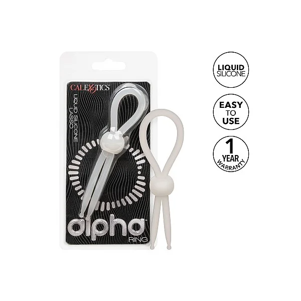 Alpha Liquid Silicone Lasso - Wit van het merk Alpha - Siliconen Cockringen - online bestellen bij Masculum.nl. De discrete online seks-toys en erotisch heren ondergoed winkel voor gay & hetero mannen.