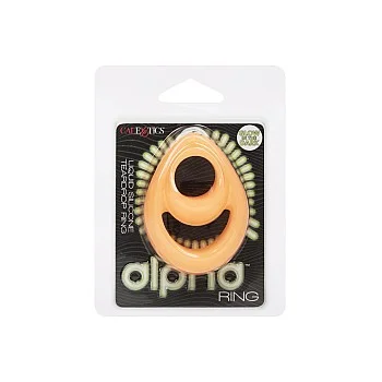 Alpha Glow-In-The-Dark Liquid Silicone Teardrop Ring