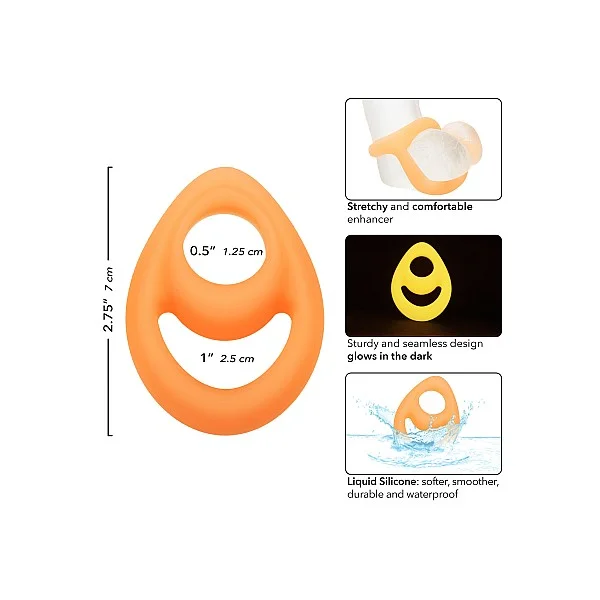 Alpha Glow-In-The-Dark Liquid Silicone Teardrop Ring van het merk Alpha - Siliconen Cockringen - online kopen bij Masculum.nl. De discrete online seks-toys en erotisch heren ondergoed winkel voor gay & hetero mannen.