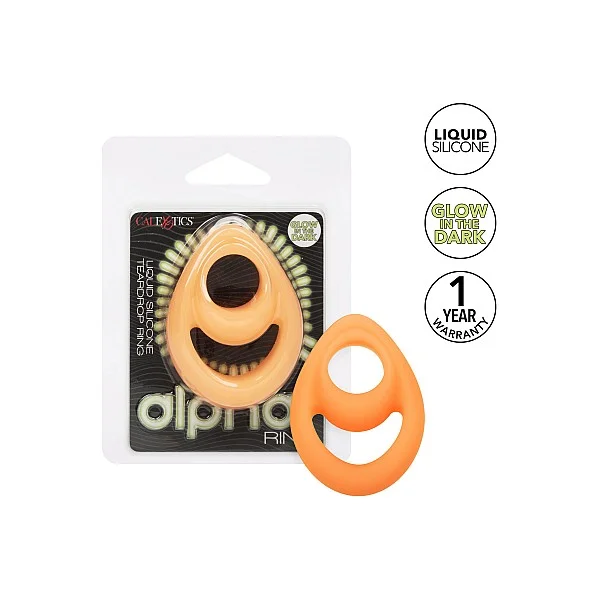 Alpha Glow-In-The-Dark Liquid Silicone Teardrop Ring van het merk Alpha - Siliconen Cockringen - online kopen bij Masculum.nl. De discrete online seks-toys en erotisch heren ondergoed winkel voor gay & hetero mannen.