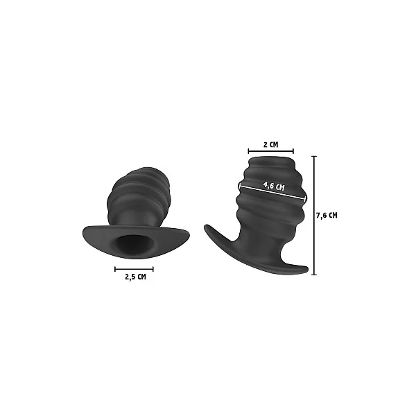Invader Open Plug Medium - Zwart van het merk Extreme - Holle Buttplugs - online kopen bij Masculum.nl. De discrete online seks-toys en erotisch heren ondergoed winkel voor gay & hetero mannen.