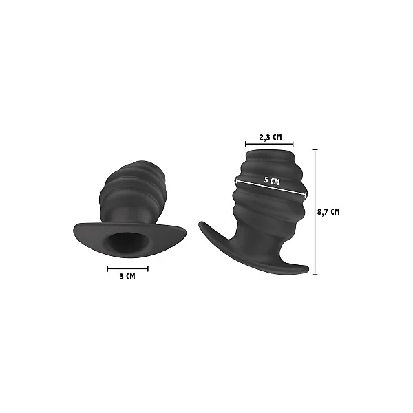 Invader Open Plug Large - Zwart van het merk Extreme - Holle Buttplugs - online bestellen bij Masculum.nl. De discrete online seks-toys en erotisch heren ondergoed winkel voor gay & hetero mannen.