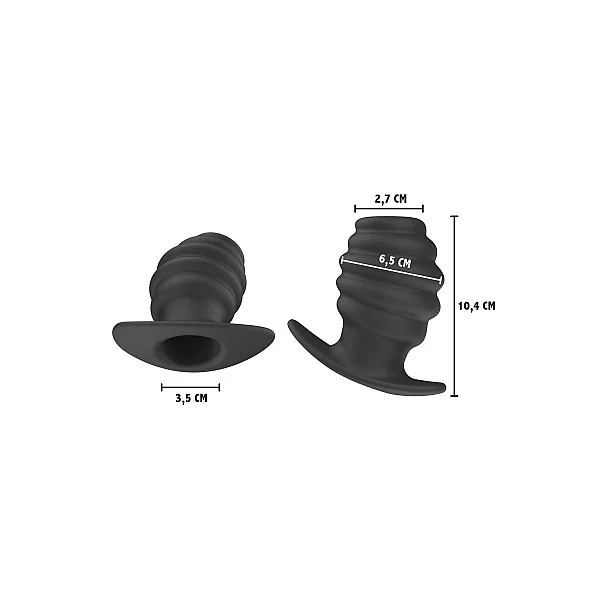 Invader Open Plug XLarge - Zwart van het merk Extreme - Holle Buttplugs - online kopen bij Masculum.nl. De discrete online seks-toys en erotisch heren ondergoed winkel voor gay & hetero mannen.
