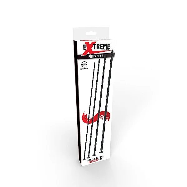 Penis Dilator Set Small 4 pcs - Zwart van het merk Extreme - Penis Plugs - online bestellen bij Masculum.nl. De discrete online seks-toys en erotisch heren ondergoed winkel voor gay & hetero mannen.