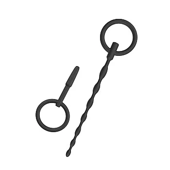 Penis Plug Set Small 2 pcs - Zwart
