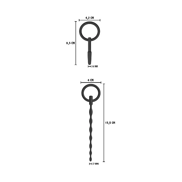 Penis Plug Set Small 2 pcs - Zwart van het merk Extreme - Penis Plugs - online kopen bij Masculum.nl. De discrete online seks-toys en erotisch heren ondergoed winkel voor gay & hetero mannen.