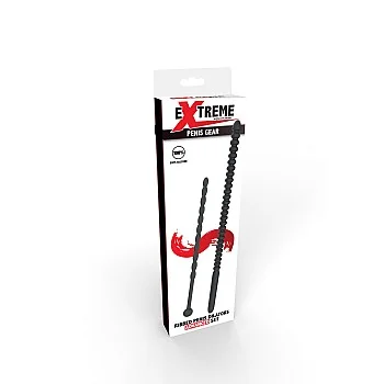 Ribbed Penis Dilator Set 2 pcs - Zwart