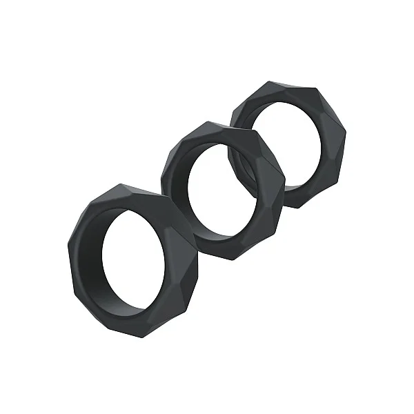 Extreme Heavy C-Ring Set - Zwart van het merk Extreme - Cockringen - online kopen bij Masculum.nl. De discrete online seks-toys en erotisch heren ondergoed winkel voor gay & hetero mannen.