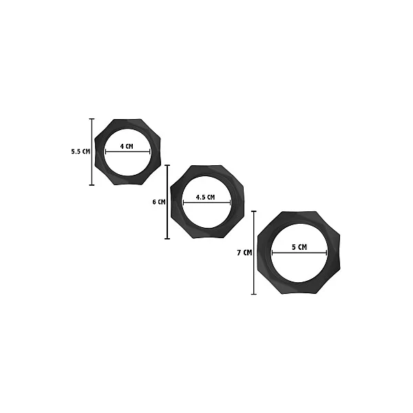 Extreme Heavy C-Ring Set - Zwart van het merk Extreme - Cockringen - online kopen bij Masculum.nl. De discrete online seks-toys en erotisch heren ondergoed winkel voor gay & hetero mannen.