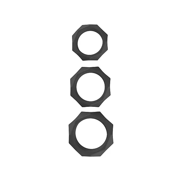 Extreme Heavy C-Ring Set - Zwart van het merk Extreme - Cockringen - online kopen bij Masculum.nl. De discrete online seks-toys en erotisch heren ondergoed winkel voor gay & hetero mannen.