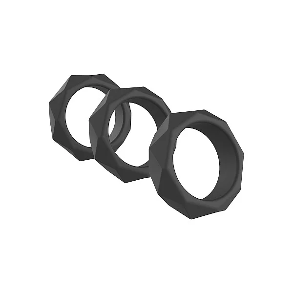 Extreme Heavy C-Ring Set - Zwart van het merk Extreme - Cockringen - online kopen bij Masculum.nl. De discrete online seks-toys en erotisch heren ondergoed winkel voor gay & hetero mannen.