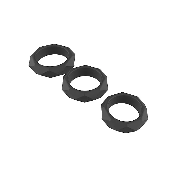 Extreme Heavy C-Ring Set - Zwart van het merk Extreme - Cockringen - online kopen bij Masculum.nl. De discrete online seks-toys en erotisch heren ondergoed winkel voor gay & hetero mannen.