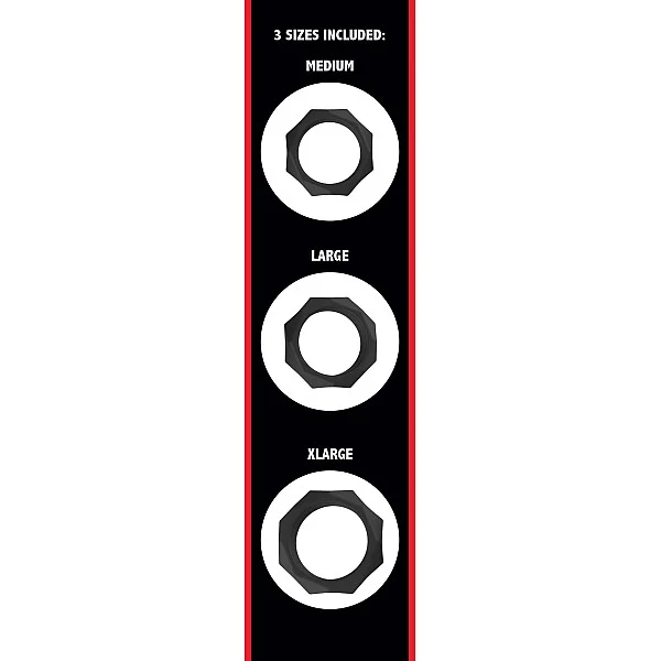 Extreme Heavy C-Ring Set - Zwart van het merk Extreme - Cockringen - online kopen bij Masculum.nl. De discrete online seks-toys en erotisch heren ondergoed winkel voor gay & hetero mannen.