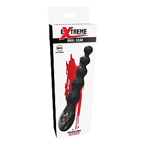 Extreme Beaded Anal Power Vibrator - Zwart