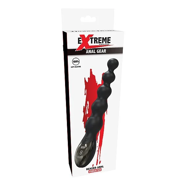 Extreme Beaded Anal Power Vibrator - Zwart van het merk Extreme - Siliconen Vibrators - online kopen bij Masculum.nl. De discrete online seks-toys en erotisch heren ondergoed winkel voor gay & hetero mannen.