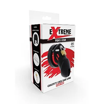 Hidden Desire Extreme Chastity Cock Cage Slicone L - Zwart