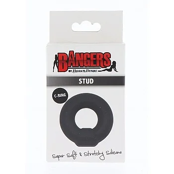 Soft Silicone Stud C-Ring - Zwart