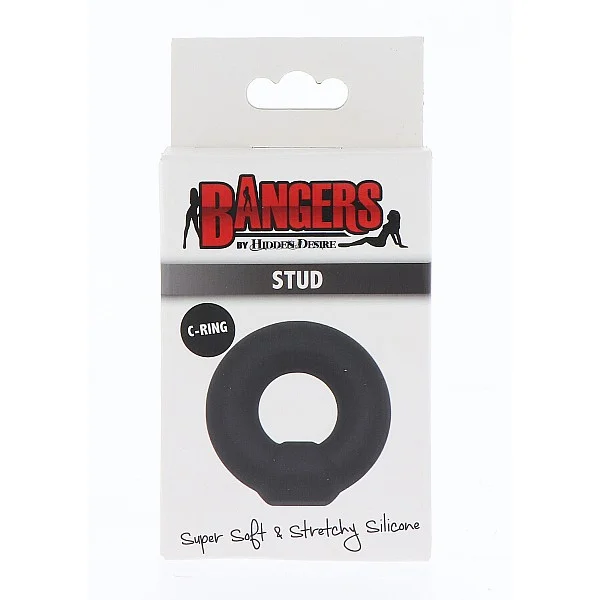 Soft Silicone Stud C-Ring - Zwart van het merk Bangers C-Rings - Cockringen - online bestellen bij Masculum.nl. De discrete online seks-toys en erotisch heren ondergoed winkel voor gay & hetero mannen.