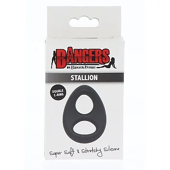 Soft Silicone Stallion C-Ring - Zwart