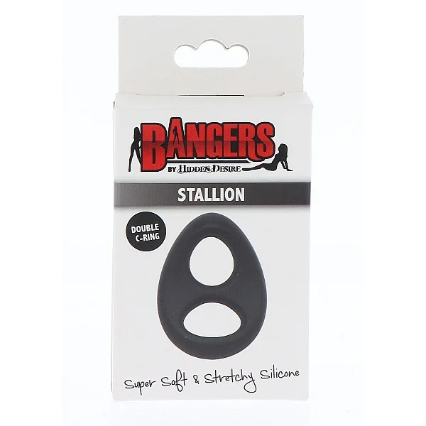 Soft Silicone Stallion C-Ring - Zwart van het merk Bangers C-Rings - Cockringen - online bestellen bij Masculum.nl. De discrete online seks-toys en erotisch heren ondergoed winkel voor gay & hetero mannen.