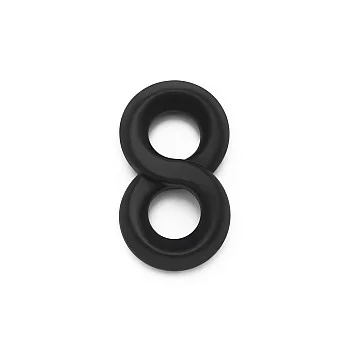 Soft Silicone Jock C-Ring - Zwart