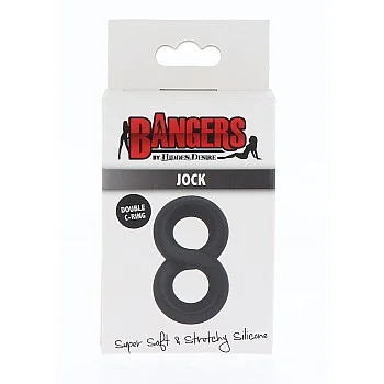 Soft Silicone Jock C-Ring - Zwart
