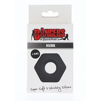Soft Silicone Hunk C-Ring - Zwart