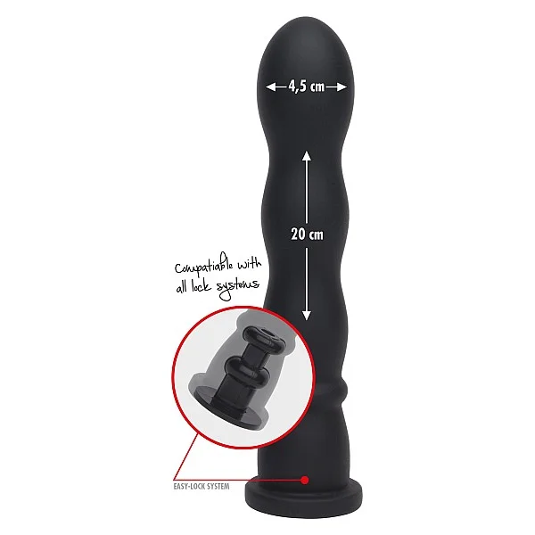 Wave Dong Easy-Lock 19 cm - Zwart van het merk Bangers Fuck Machines - Dildo's - online kopen bij Masculum.nl. De discrete online seks-toys en erotisch heren ondergoed winkel voor gay & hetero mannen.