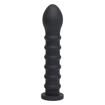 Ribbed Dong Easy-Lock 19 cm - Zwart