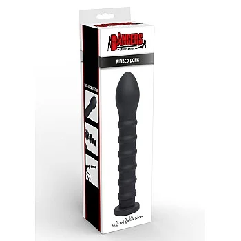 Ribbed Dong Easy-Lock 19 cm - Zwart