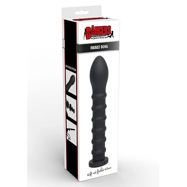 Ribbed Dong Easy-Lock 19 cm - Zwart van het merk Bangers Fuck Machines - Siliconen Dildo's - online kopen bij Masculum.nl. De discrete online seks-toys en erotisch heren ondergoed winkel voor gay & hetero mannen.