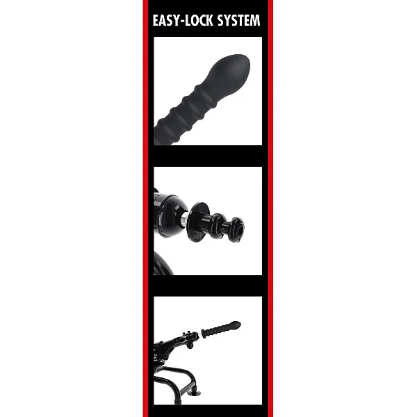 Ribbed Dong Easy-Lock 19 cm - Zwart van het merk Bangers Fuck Machines - Siliconen Dildo's - online kopen bij Masculum.nl. De discrete online seks-toys en erotisch heren ondergoed winkel voor gay & hetero mannen.