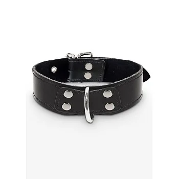 Elegant D-Ring Collar - Zwart
