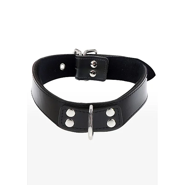 Elegant D-Ring Collar - Zwart van het merk Luxury Bondage Essentials - BDSM Collars - online kopen bij Masculum.nl. De discrete online seks-toys en erotisch heren ondergoed winkel voor gay & hetero mannen.