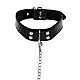 Elegant Collar and Chain Leash - Zwart van het merk Luxury Bondage Essentials - BDSM Collars - online kopen bij Masculum.nl. De discrete online seks-toys en erotisch heren ondergoed winkel voor gay & hetero mannen.