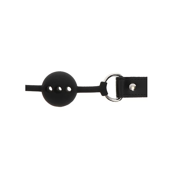 Silicone Ball Gag - Zwart van het merk Luxury Bondage Essentials - Ball Gags - online kopen bij Masculum.nl. De discrete online seks-toys en erotisch heren ondergoed winkel voor gay & hetero mannen.