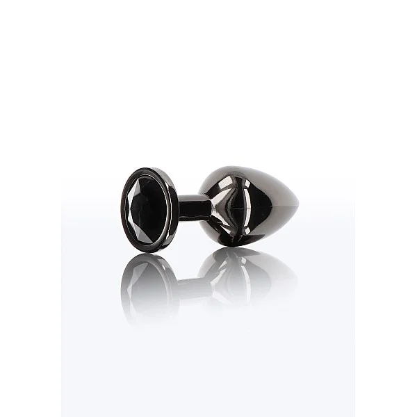 Butt Plug With Diamond Jewel M - Zwart van het merk Luxury Bondage Essentials - Buttplugs - online kopen bij Masculum.nl. De discrete online seks-toys en erotisch heren ondergoed winkel voor gay & hetero mannen.