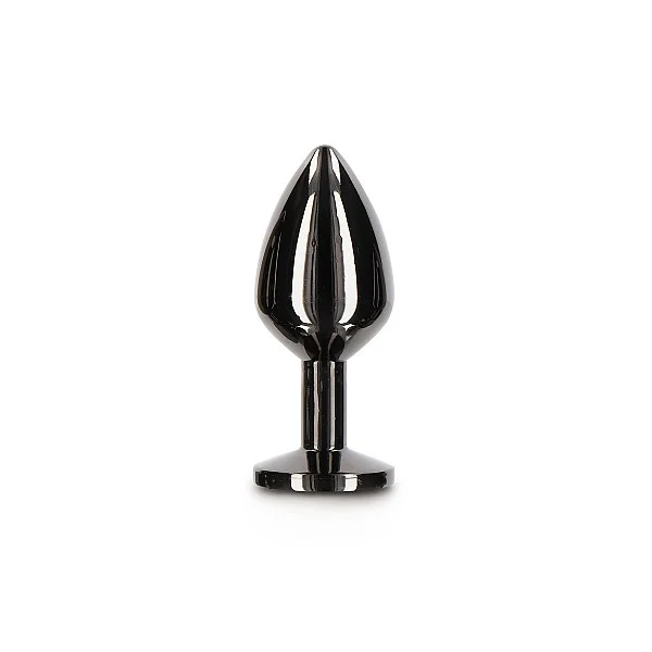 Butt Plug With Diamond Jewel M - Zwart van het merk Luxury Bondage Essentials - Buttplugs - online kopen bij Masculum.nl. De discrete online seks-toys en erotisch heren ondergoed winkel voor gay & hetero mannen.