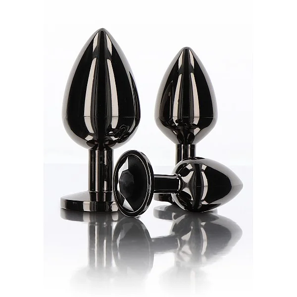 Butt Plug With Diamond Jewel L - Zwart van het merk Luxury Bondage Essentials - Buttplugs - online bestellen bij Masculum.nl. De discrete online seks-toys en erotisch heren ondergoed winkel voor gay & hetero mannen.