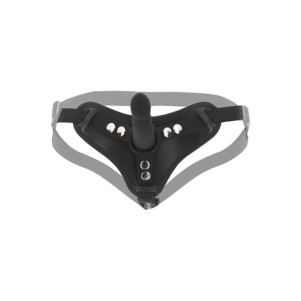 Strap-On Harness with Dong S - Zwart van het merk Luxury Bondage Essentials -  - online bestellen bij Masculum.nl. De discrete online seks-toys en erotisch heren ondergoed winkel voor gay & hetero mannen.