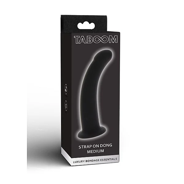 Strap-On Dong Medium - Zwart van het merk Luxury Bondage Essentials - Dildo's - online bestellen bij Masculum.nl. De discrete online seks-toys en erotisch heren ondergoed winkel voor gay & hetero mannen.