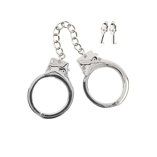 Silver Plated BDSM Handcuffs - Zilver van het merk Luxury Bondage Essentials - Boeien - online bestellen bij Masculum.nl. De discrete online seks-toys en erotisch heren ondergoed winkel voor gay & hetero mannen.