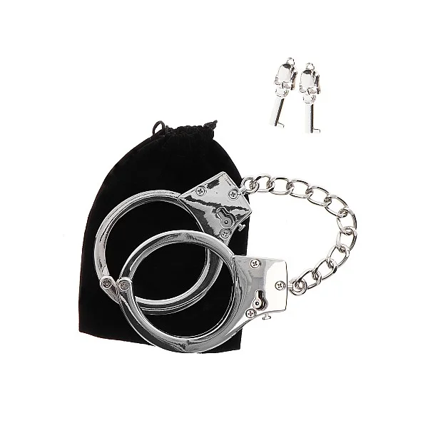 Silver Plated BDSM Handcuffs - Zilver van het merk Luxury Bondage Essentials - Boeien - online bestellen bij Masculum.nl. De discrete online seks-toys en erotisch heren ondergoed winkel voor gay & hetero mannen.