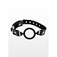 Open Ring Gag - Zwart van het merk Luxury Bondage Essentials - Ball Gags - online kopen bij Masculum.nl. De discrete online seks-toys en erotisch heren ondergoed winkel voor gay & hetero mannen.