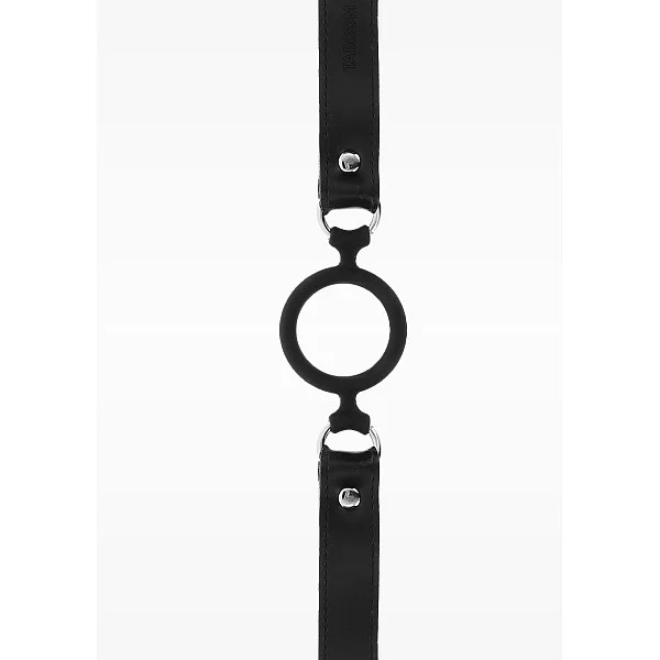 Open Ring Gag - Zwart van het merk Luxury Bondage Essentials - Ball Gags - online kopen bij Masculum.nl. De discrete online seks-toys en erotisch heren ondergoed winkel voor gay & hetero mannen.