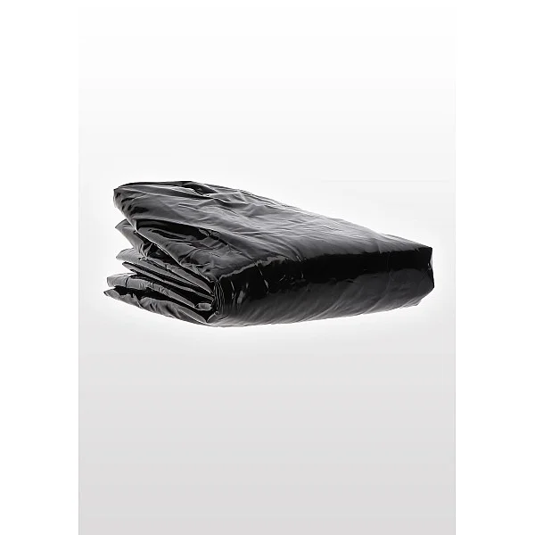 Wet Play Queen Size Bedsheet - Zwart van het merk Luxury Bondage Essentials - Sexmachines - online kopen bij Masculum.nl. De discrete online seks-toys en erotisch heren ondergoed winkel voor gay & hetero mannen.