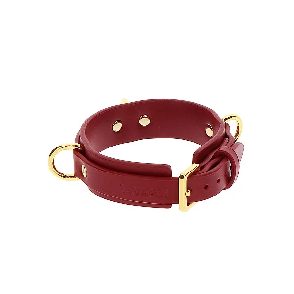 D-Ring Collar Deluxe - Rood van het merk Bondage in Luxury - BDSM Collars - online kopen bij Masculum.nl. De discrete online seks-toys en erotisch heren ondergoed winkel voor gay & hetero mannen.