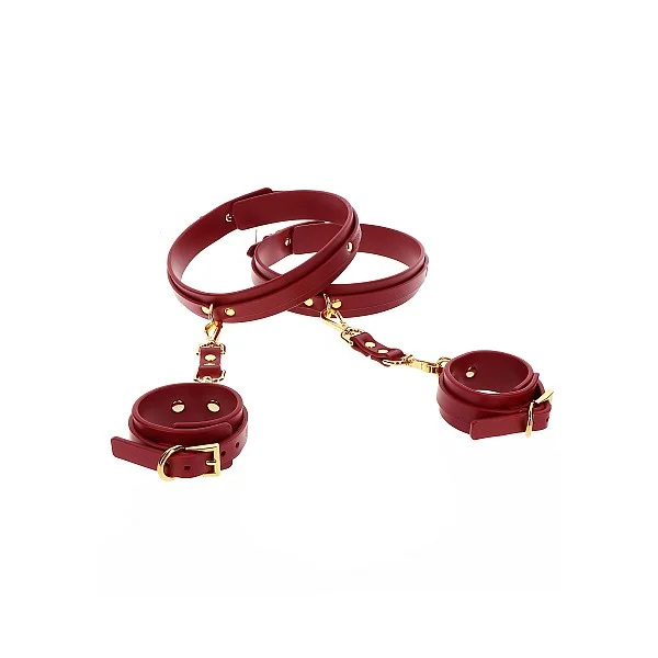 Wrist To Thigh Cuff Set - Rood van het merk Bondage in Luxury - Boeien - online kopen bij Masculum.nl. De discrete online seks-toys en erotisch heren ondergoed winkel voor gay & hetero mannen.
