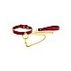 O-Ring Collar and Chain Leash - Rood van het merk Bondage in Luxury - BDSM Collars - online kopen bij Masculum.nl. De discrete online seks-toys en erotisch heren ondergoed winkel voor gay & hetero mannen.