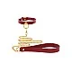 O-Ring Collar and Chain Leash - Rood van het merk Bondage in Luxury - BDSM Collars - online kopen bij Masculum.nl. De discrete online seks-toys en erotisch heren ondergoed winkel voor gay & hetero mannen.